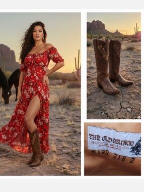 The Old Gringo Brown Embroidered Cowboy Boots